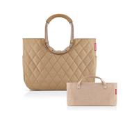 reisenthel Loopshopper L Frame Rhombus Ginger + Organizer Twist Coffee - Organizador de bolsillo funcional: para aún más orden en tu bolso reisenthel