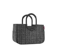 reisenthel Loopshopper M - Bolsa resistente con prácticos compartimentos de botellas de PET recicladas - Elegancia al comprar, mucha función incluida, Bouclé Black, M