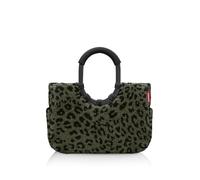 reisenthel Loopshopper M - Bolsa resistente con prácticos compartimentos de botellas de PET recicladas - Elegancia al comprar, mucha función incluida, Teddy Leo Olive, medium, Contemporáneo