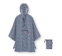 reisenthel mini maxi poncho - Capa de lluvia plegable y reutilizable, hecha en poliéster de calidad, repele el agua, diseño atractivo con apertura del cuello amplia, en azul signature navy