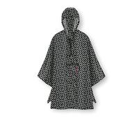 reisenthel mini maxi poncho - Capa de lluvia plegable y reutilizable, hecha en poliéster de calidad, repele el agua, diseño atractivo con apertura del cuello amplia, en signature negro