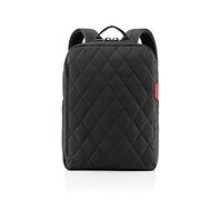 reisenthel mochila classic M rhombus black - diseño de mochila bien pensado y moderno con espalda de malla - fondo rectangular para mayor estabilidad, Couleur:rhombus black