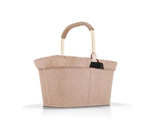 Reisenthel Set carrybag azul marino con cubierta Twist Silver estable cesta de la compra con práctico bolsillo interior - Diseño elegante e impermeable