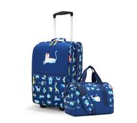 reisenthel Set Trolley XS Kids + Allrounder M Kids - Set de equipaje perfecto para viajes - 1 carrito con ruedas y 1 bolsa de viaje - Tamaño más pequeño perfecto para niños, Abc Friends Blue, Equipaje