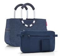 Reisenthel OS4113 LOOPSHOPPER M HERRINGBONE DARK BLUE Gym Bag Mujer HERRINGBONE DARK BLUE Tamaño Unica