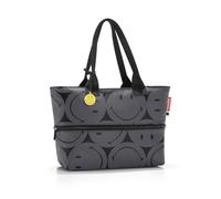reisenthel shopper e1 - Bolsa grande - Espacio para la compra pequeña y grande, Smiley Grey, talla única