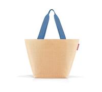 reisenthel Shopper - Espaciosa Bolsa de Compras y Elegante Bolso en uno - de Material Impermeable, Raffia Blue, Medium, Shopper