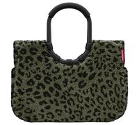 reisenthel Loopshopper L - Bolsa resistente con prácticos compartimentos de botellas de PET recicladas, diseño encantador e impermeable, color dorado, Teddy Leo Olive, L, Contemporáneo