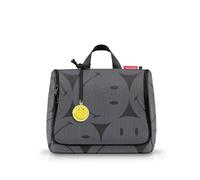 reisenthel toiletbag XL Práctico neceser con gancho, material impermeable, Smiley Grey, 28 cm