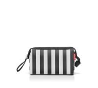 reisenthel Travelcosmetic - Bolsa de cosméticos de Viaje, Resistente, práctica y Resistente, Correa de Mano, Material Impermeable, Summerstripes Black, 26 x 18 x 13,5 cm (B x H x T), Moderno
