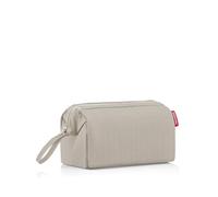 reisenthel travelcosmetic florist indigo - Robusto y práctico neceser de viaje, correa de mano, material hidrófugo, Couleur:herringbone sand