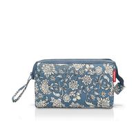 reisenthel travelcosmetic florist indigo - Robusto y práctico neceser de viaje, correa de mano, material hidrófugo, Couleur:dahlia blue