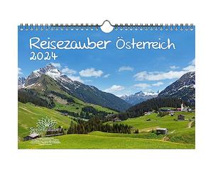 Reisezauber Austria - Calendario DIN A4 para 2024 Viena Salzburgo Linz Berge Ciudad País Vacaciones - Seelenzauber