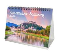 Reisezauber Salzburgo - Calendario de mesa DIN A5 para 2026, vacaciones en Austria, montañas Seelenzauber