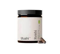 Reishi Mushi LAB | Extracto Reishi Puro en Cápsulas 8000mg | Orgánico Premium | Sueño Reparador, Antiestrés e Inmunidad | Efecto Antiestrés | Hongo Reishi | Vegano Sin aditivos | Fabricado en Alemania