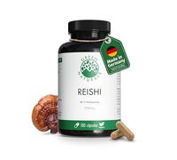 Reishi Puro Cápsulas - 40% de Extracto Estandarizado | 180 Cápsulas de 650 mg | 100% Vegano y Sin Aditivos | Producción Alemana