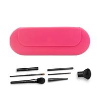 Reismake-uptas - Draagbare Makeutas voor vrouwen | Siliconen Makeukwastenhouder, compacte Organizer voor toiletartikelen, huidverzorging, Make-up opbergruimte voor op arroz, in de tas, Rosa intenso