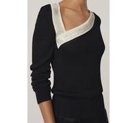 Reiss Asymmetric Beaded Jumper Black/white Talla: XS | Manga Larga Outlet | Mujer | Negro