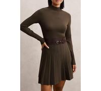 Reiss Belted Knitted Mini Dress Mocha Brown Talla: M | Mini Vestidos Outlet | Mujer | Marrón