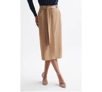 Reiss Dani Camel Talla: 4 | Faldas Midi Outlet | Mujer | Marrón