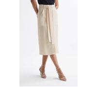 Reiss Dani Cream Talla: 8 | Faldas midi Outlet | Mujer | Blanco
