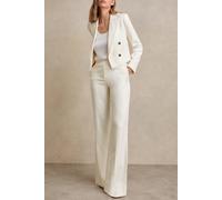 Reiss Db Tailored Cropped Blazer Cream Talla: 14 | Blazers Outlet | Mujer | Blanco