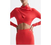Reiss Elsie Long-sleeved Top - Coral Talla: L | Manga Larga Outlet | Mujer | Naranja
