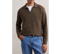 Reiss Ls Open Collar Jumper Pecan Brown Talla: M | Jerséis Outlet | Hombre | Marrón