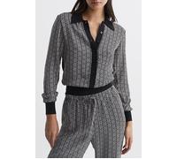 Reiss Olivia-print Cardigan Black Talla: XS | Cárdigan Outlet | Mujer | Negro