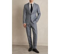 Reiss Sb 2b Notch Prince Of Wales Check Linen Blazer Soft Blue Talla: 44 | Trajes Outlet | Hombre | Blanco