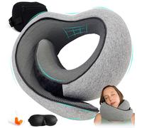 Reiteag Almohada Viaje Cuello, Almohada Cervical Viaje, Almohada Cervicales y Cuello Viaje, avión Coche Oficina, Incluye Antifaz para Dormir, Bolsa de Transporte