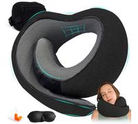 Reiteag Almohada Viaje Cuello, Almohada Cervical Viaje, Almohada Cervicales y Cuello Viaje, avión Coche Oficina, Incluye Antifaz para Dormir, Bolsa de Transporte