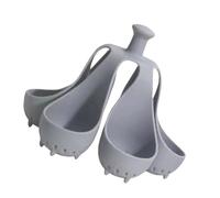 REITINGE 1. Estante de silicona para 4 ovocitos apto para lavavajillas, para cocinar a fuego lento y refrigerador, apto para horno, estante para escalfar ovocitos con mango frío, cocina a fuego lento