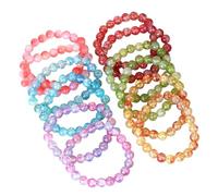 REITINGE 12 pulseras únicas de cuentas de cristal agrietado, hechas a mano, accesorio de moda, textura esmaltada, regalo para mujer y niña, Beads 10mm, Liuli