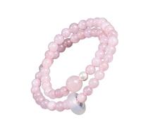 REITINGE 2 pulseras hechas a mano con cuentas de cristal coloridas, pulsera ajustable con textura de cristal, adecuada para fiestas y citas, As shown, Cristal