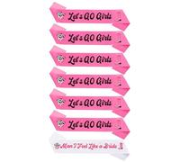 REITINGE 7 bandas para despedida de soltera, correa de hombro de vaquera para la novia memorable, última aventura antes de la boda, correa de hombro, blanco, rosa y rojo, Talla única