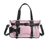 REITINGE Bolsa cruzada de hombro de gran capacidad para mujer, bolsa de fitness, bolsa de mano con asa superior, bolsa de gimnasio, bolsa de axilas, Pink, 38*15*22cm