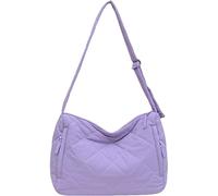 REITINGE Bolso bandolera de nailon para estudiantes, bolsa de hombro de gran capacidad, bolsa de mensajero de tendencia, Purple, Talla única
