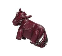 REITINGE Bolso bandolera de piel sintética con forma de caballo para mujer, diseño de animales divertidos, bolso de mano, rojo vino, Talla única