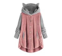 REITINGE Chaquetas térmicas con capucha para mujer con cierre de cremallera, interior de forro polar, abrigos de invierno para mujer, chaquetas con forro polar grueso, abrigo de invierno cálido, B, S