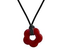 REITINGE Collar único con colgante de flor hueca de acrílico adecuado para cualquier ocasión, 2.7cm, Acrílico