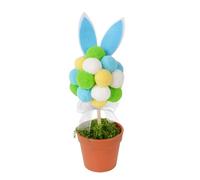 REITINGE Colorida planta artificial de Pascua con orejas de conejo, macetas creativas de conejos, centros de mesa, decoración del hogar, maceta artificial de Pascua