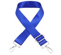 REITINGE Correa ajustable para bolsa de 75 a 145 cm de ancho, correa de hombro ancha, correa de hombro ajustable, correa de repuesto para bolso de mano, Blue, Bright silver buckle