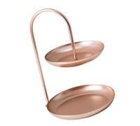 REITINGE Elegante cuenco de frutas de hierro de doble capa que ahorra espacio, organizador de cocina, fácil de limpiar, moderno, decorativo, soporte para exhibición de frutas para el hogar