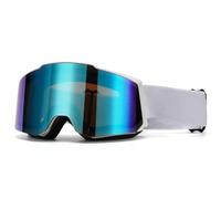 REITINGE Gafas protectoras para clima frío, puente nasal flexible, lente resistente a la niebla, textura de policarbonato para motos de nieve, escalada en hielo, correa ajustable, gafas de esquí