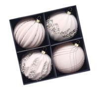 REITINGE Juego de 4 esferas de Navidad para adornos de árbol, adornos de lujo para decoración de árbol de temporada