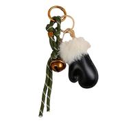 REITINGE Llavero de cuerda trenzada, campanas, guantes, bolso, colgante, accesorios de mochila de moda, accesorios para bolsos, bolsos, regalos, accesorios, Black