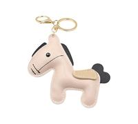 REITINGE Llavero ligero de poliuretano con bonito colgante de caballo para llevar todos los días, llavero de piel sintética suave con agarre cómodo, Blanquecino 1, Talla única