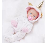 REITINGE Muñecos de bebé Life Like Reborns para niños, bebé caucásico con mameluco de moda, encantador juguete relajante para padres desmontable