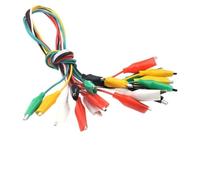 REITINGE Paquete de 10 cables de laboratorio de tamaño mixto con pinzas de cocodrilo, 5 herramientas eléctricas que mejoran el color, multicolor